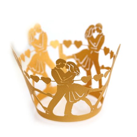 100 stk. Cupcake Forme Bageforme Non-stick Muffin Papir Bryllupsdekoration Valentinsdag