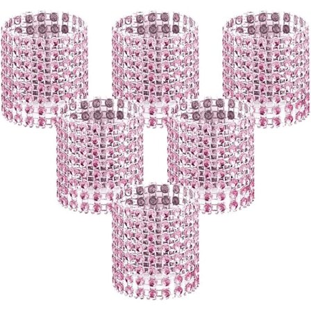 50 st Servett Ringar, Guld Servett Ringar Spännen för Borddekorationer, Bröllop, Middag, Fest, DIY Dekoration, Rosa