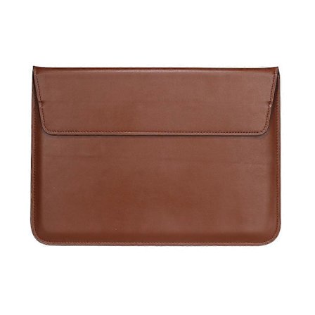 Kuvertstil PU Læder Laptop Taske Etui til MacBook Air 13,3-tommer/iPad Pro 12,9-Brun[GKS]
