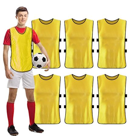 6-pakkaus Pinnies-liivit harjoituspaita jalkapalloharjoitteluliivi
