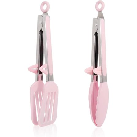 Køkkentænger 9 tommer silikone tænger sæt af 2 fødevaresikre silikone madlavningstænger skridsikre låse BBQ tænger serveringstænger salatænger