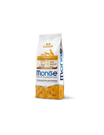 Monge Natural Superpremium Monoprotein Cibo Secco Tacchino Riso E