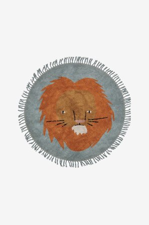 Bloomingville MINI - Bomuldstæppe Leroy - Blå - Børnegulvtæpper - 130 - Fra Homeroom