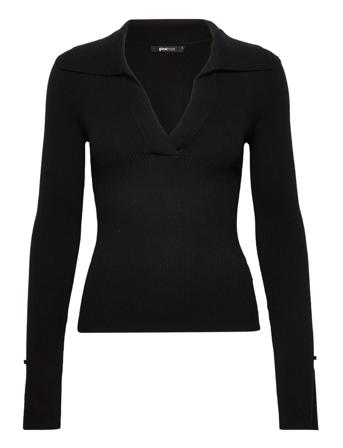 Maddie Knitted Top Pullover Svart Gina Tricot