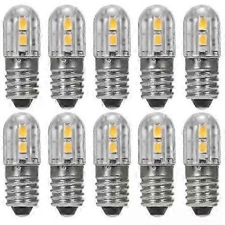 E10 6V AC DC 2W LED skrusokkel pære lyskilde lampe lyspære [DB]