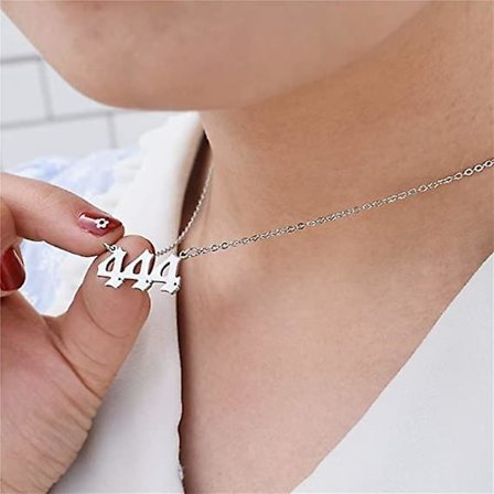 Engelnummer Halskæde Sølv/guld Rustfrit Stål Numerologi Smykker