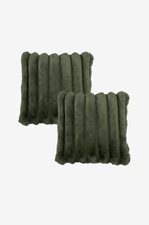 Redlunds - Brooklyn fodral 50x50 2-pakning - Grønn - Pynteputer & putetrekk - 50X50 - Fra Homeroom