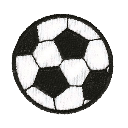 Trend-Tex Applikation Fotboll Sytillbehör Svart 4,5 CM