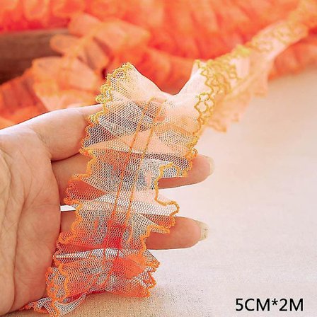 2 meter 5 cm bred spetskant Blommande nätgarn Material för dockkläder Klänning DIY Syhantverk Tillbehör