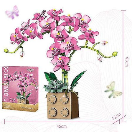 Fomantic Kukkakimppu Paratiisilintu Ruusu Rakennuspalikat Leikki DIY Ruukutettu Kuvitus Juhla Gi