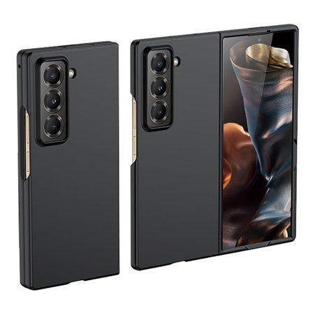 Samsung Galaxy Z Fold Specialfodral Skin-Touch Texture Hard Stöttålig Folding Phone Cover - Svart