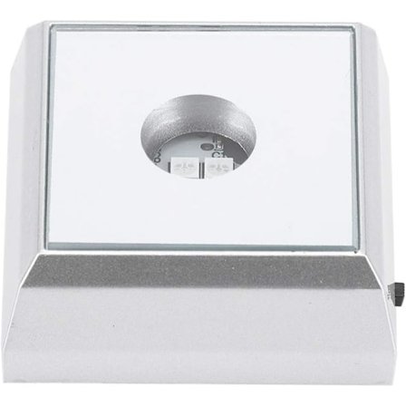 LED Ljus Sockel, Fyrkantig LED Lampfot Hållare för Kristaller Staty Akryl