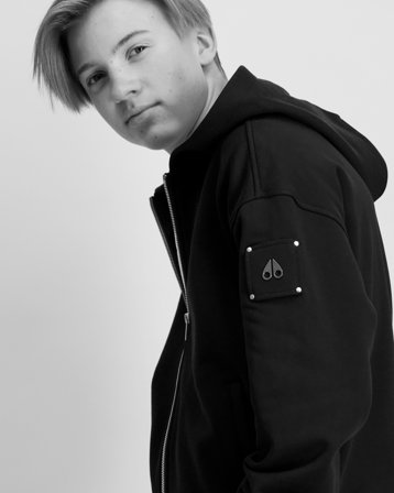 Moose Knuckles KIDS HARTSFIELD ZIP UP Musta Hupparit/Hoodie Pojat - Kids Brand Store