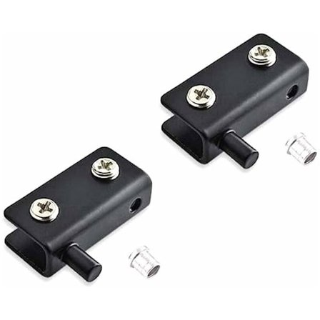 Stykker Rustfrit Stål Glasdør Pivot Hængsel, Justerbar Glasdør Hængselklemme (40x20x10 mm), Skab Pivot Hængselklemme til 5-8 mm Tykt Glas