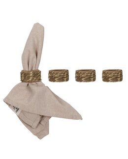 Servettringar Bob 4-pack Brun - Fondaco