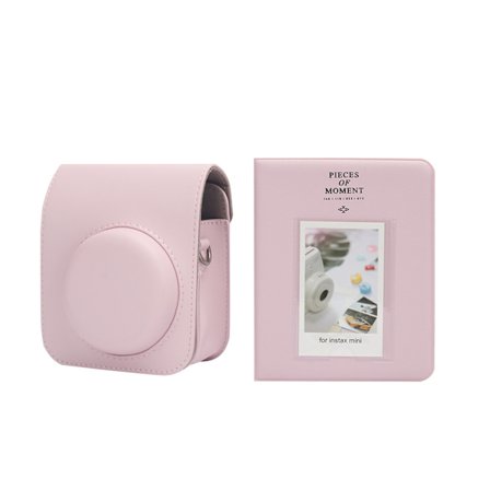 Etui for Instax Mini 11 12, med album (rosa)