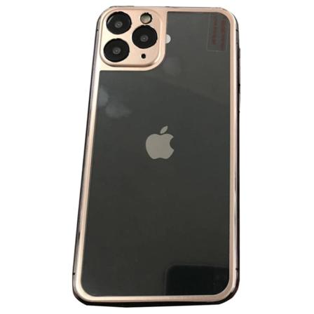 i11 Pro Max Skärmskydd Baksida Aluminium + Titanlegerings metall Guld
