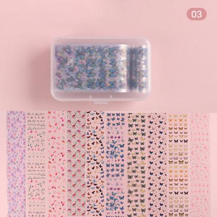 1 Box Manikyr Starry Stickers Heart Butterfly Nagelfolier Naglar