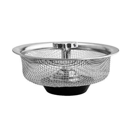 Afløbssi - si med prop og håndtag til vask rustfrit stål Sølv 1-pak