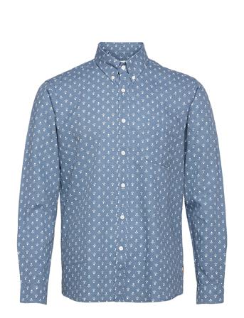 Mod Button Down L/S Shirt Blue Far Afield