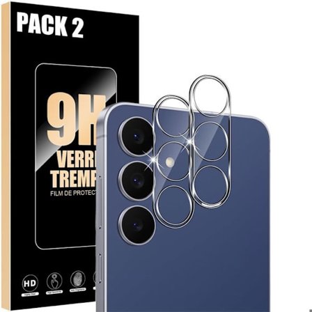 Skyddsfilm - BOOLING - Kompatibel med Samsung Galaxy S25 FE - 2 Härdade Glasbitar för Bakre Kamera