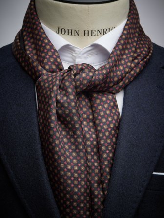 John Henric Men's Schwarzer Schal aus Wolle & Seide Size Onesize