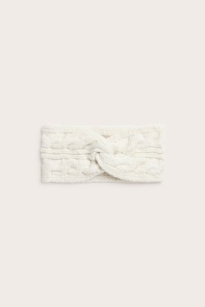 Kappahl | Palmikkoneulottu otsapanta | Luonnonvalkoinen