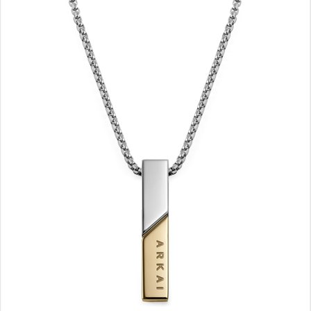 Collana Rico con pendente color argento e oro per uomini - Collane in acciaio