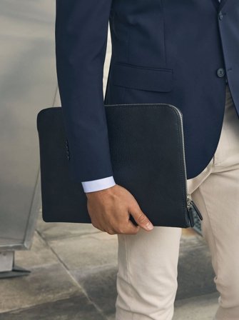 John Henric Men's Schwarze Laptoptasche Size Onesize