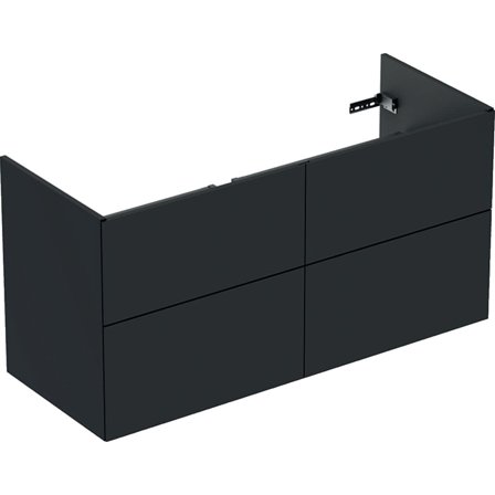 Ifö Elegant Underskåp 120 x 60 x 46,6 cm, 4 lådor Svart, matt, Badrum