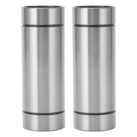 2 stk lineær kulelager med lav friksjon, torsjonshastighet, lang type lineærlager erstatning LM25LUU