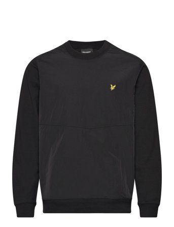 Half Raglan Hybrid Sweatshirt Black Lyle & Scott