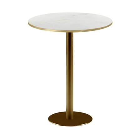 Rund hög stång Ø 60 cm Rome bistro genomskinlig marmor