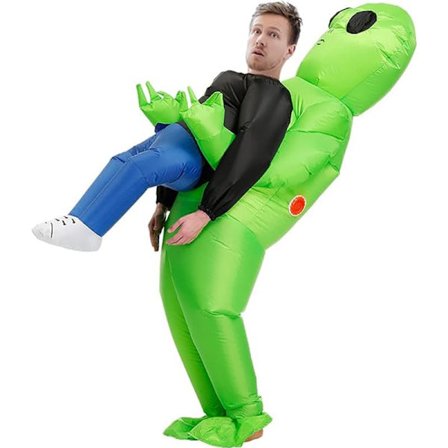 Inflatable Alien Costume for Kids and Adults - Halloween Cosplay Costume with Fan