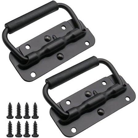 Fjederkassehåndtag 2 stk. Heilwiy Foldekassehåndtag 100 mm Foldehåndtag Metal