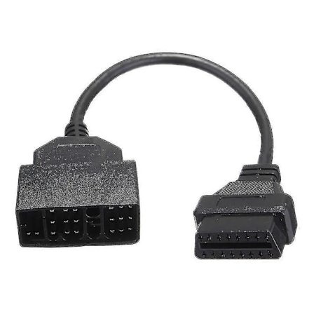 Toyota Diagnostisk Scanner Adapterkabel - 22 Pin Obd1 Til 16 Pin Obd2 Konverter [Db] Sort
