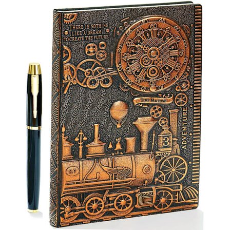 Vintage 3D-präglad läderskrivande journal, A5, 200 sidor, handgjord antik daglig anteckningsblock skissbok, resedagbok och anteckningsbok att skriva i