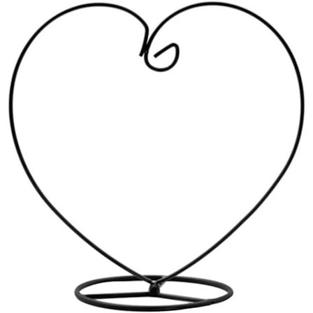 Ornament Display Stativ Jern Hjerteformet Stativ Stativholder for Henging Glass Globe