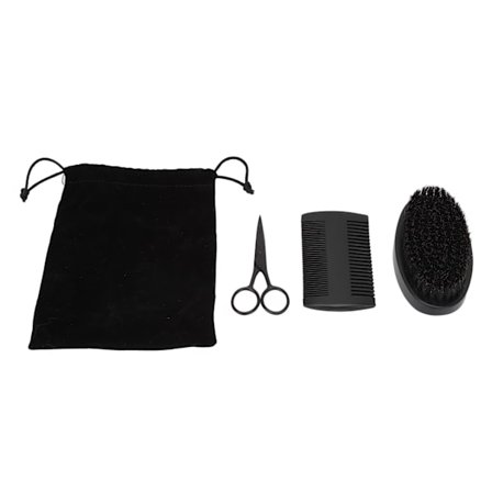 Skjeggpleiesett for menn, trimmesett for skjegg, skjeggstylingkam, rustfrie trimmersakser, gaver til menn