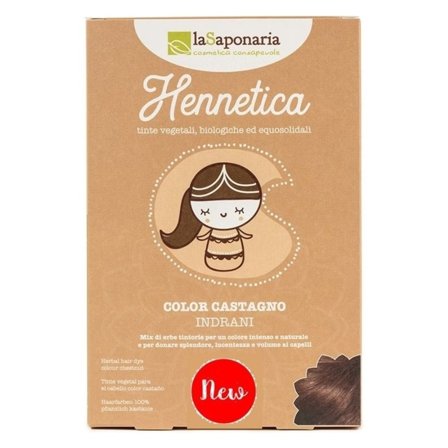 LA SAPONARIA Hennetica Tinta vegetale -INDRANI 100g - Colorazione Capelli