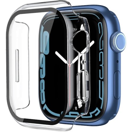 2 kpl vedenpitävä kotelo yhteensopiva Apple Watch ultra 49mm kanssa karkaistusta lasista valmistetulla näytönsuojalla kova PC-puskurikotelo