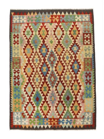 205X284 Alfombra Oriental Kilim Afghan Old Style Marrón/Naranja (Lana, Afganistán)