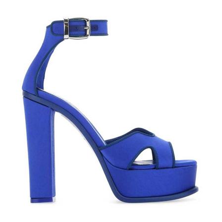 Alexander McQueen, High Heel Sandals Blauw, Dames, Maat:39 EU