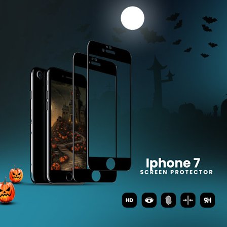 2-Pack Iphone 7/8 Svart - 9H Härdat Glas - 3D Skärmskydd