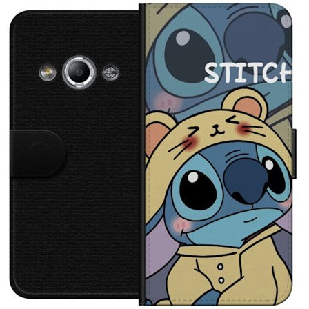 Kompatibelt Lommeboketui til Samsung Galaxy Xcover 3 Stitch med surfebrett søt blå alien Disney