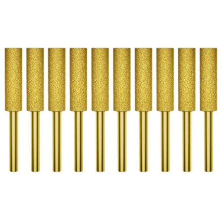Sett med 10 slipeskiver motorsag bor slipeskive fil for sliping av motorsagblader polering slipeverktøy 5,5 mm