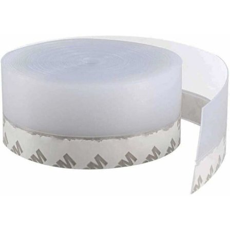 10 m transparent silikone tætningsliste, selvklæbende dør bundliste til vandtæt, vindtæt og støvtæt beskyttelse Bredde 25 mm Bredde25MM