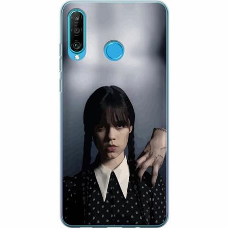 Huawei P30 Lite Genomskinligt Skal Wednesday Addams