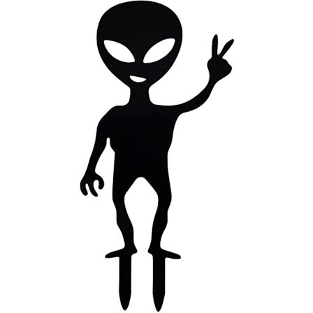 Trädgårdsdekoration, Alien Silhouette Trädgårdsdekoration Utomhus Gräsmatta Prydnader Applicera Utomhus Trädgård Gräsmatta