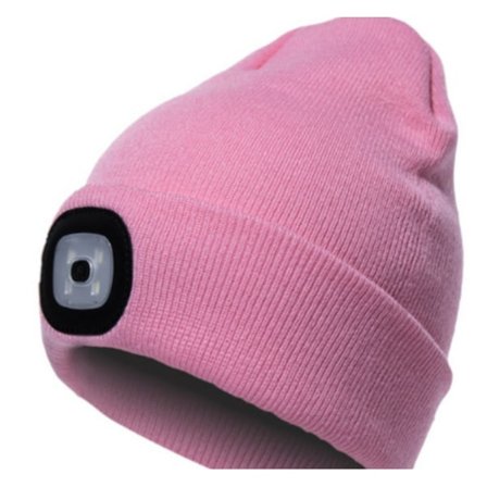 Stickad mössa med LED-ljus, lysande mössa, mössa med ljus, nattfiske, lysande mössa, mössa med ljus